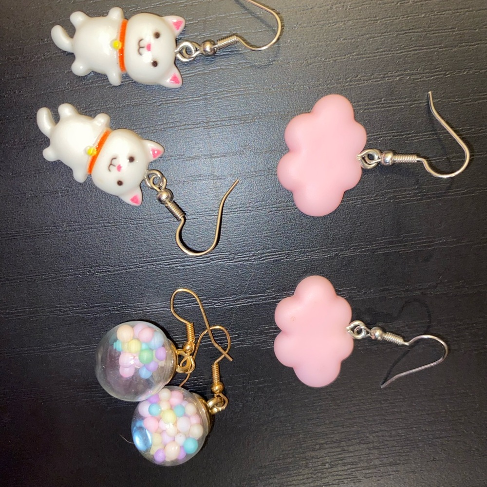 Sweet Pastel Kawaii Earring Set | Cutecore Y2K Jewelry